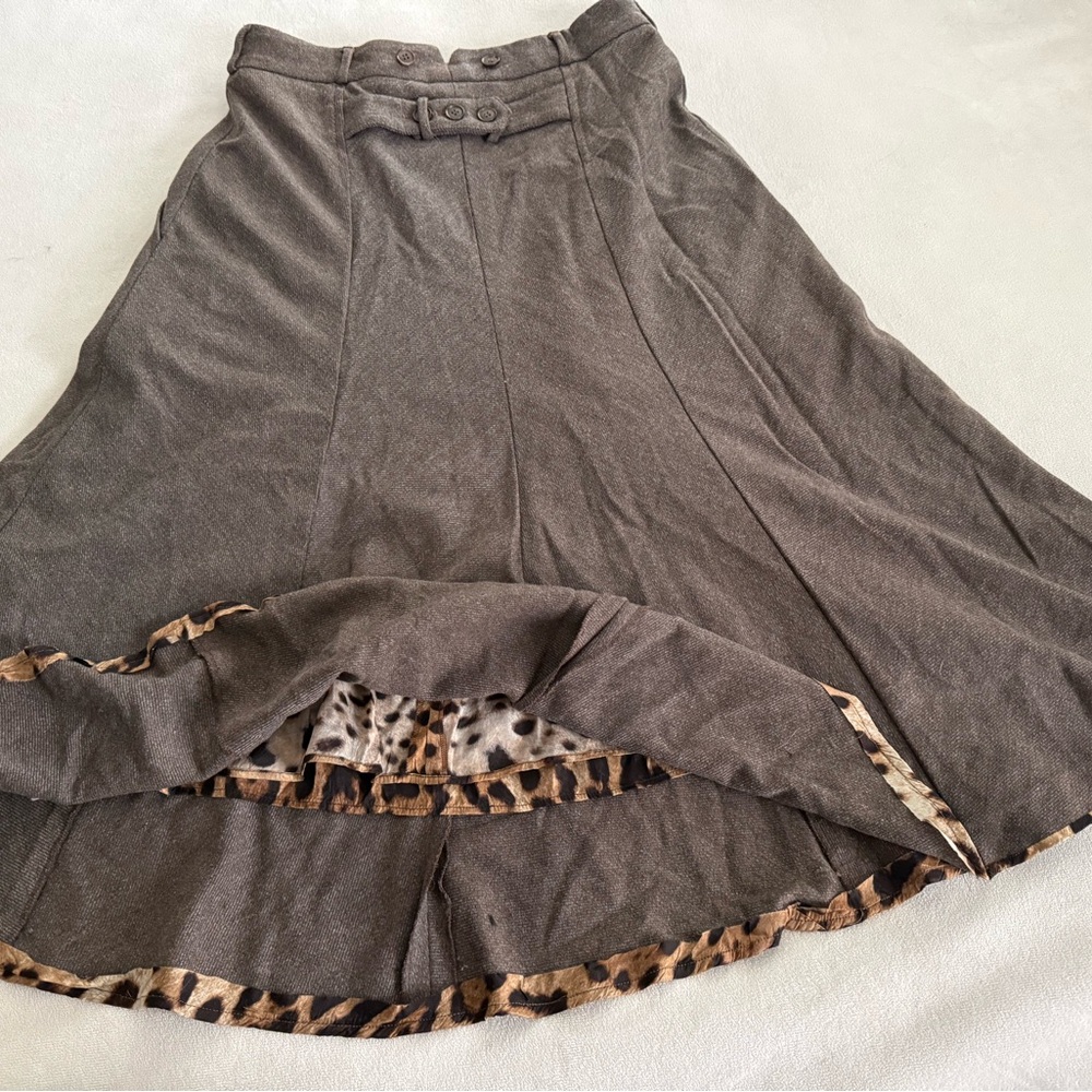 Vintage Dolce & Gabbana Taupe A-Line Skirt
